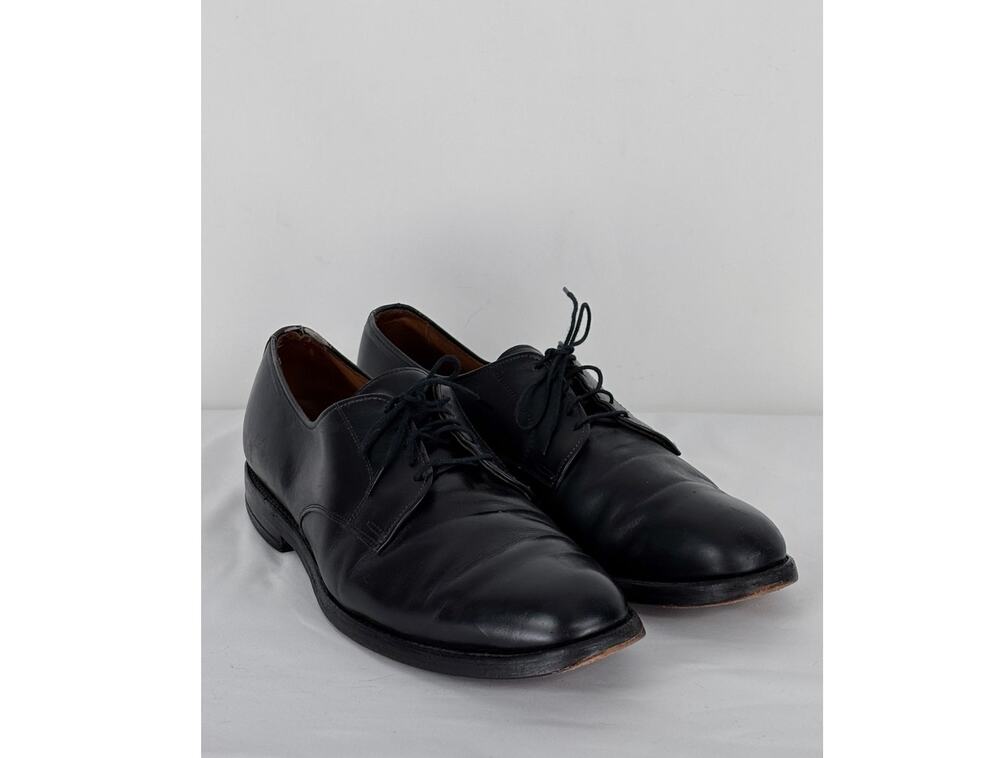 Allen Edmonds Bristol Black Leather Plain Toe Derby Dress Shoes Mens Size 12